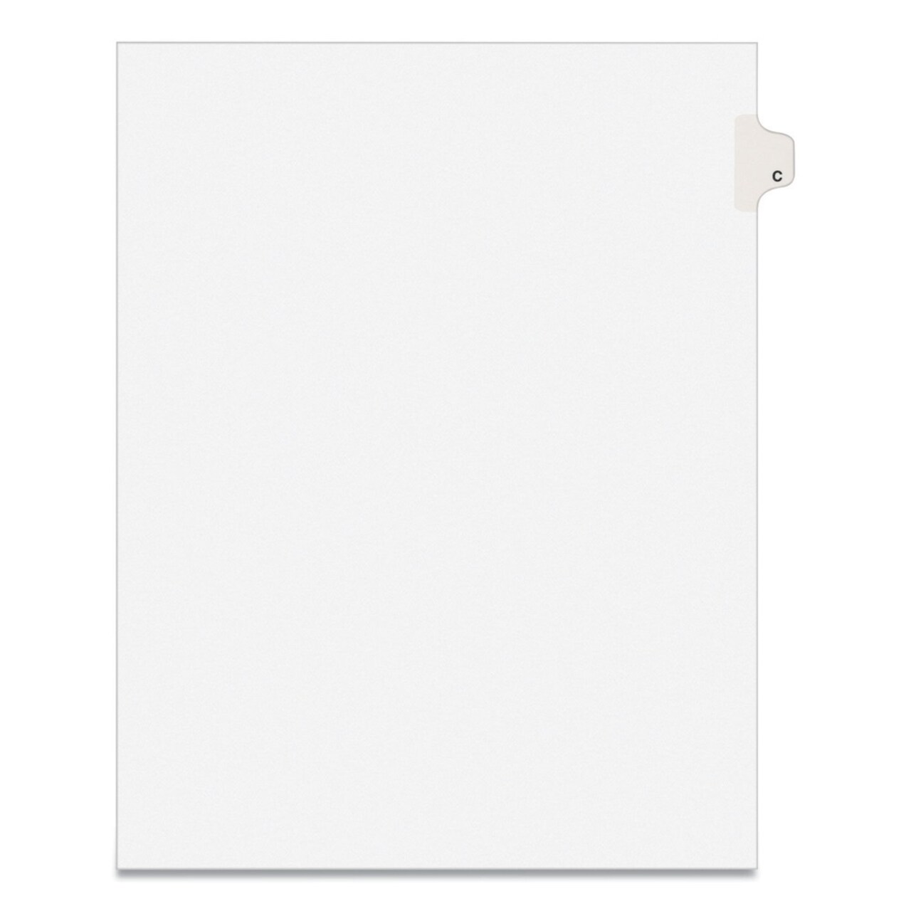 Avery 11 in. x 8.5 in. 26-Tab Avery Style C Preprinted Legal Exhibit Side Tab Index Dividers - White (25/Pack)